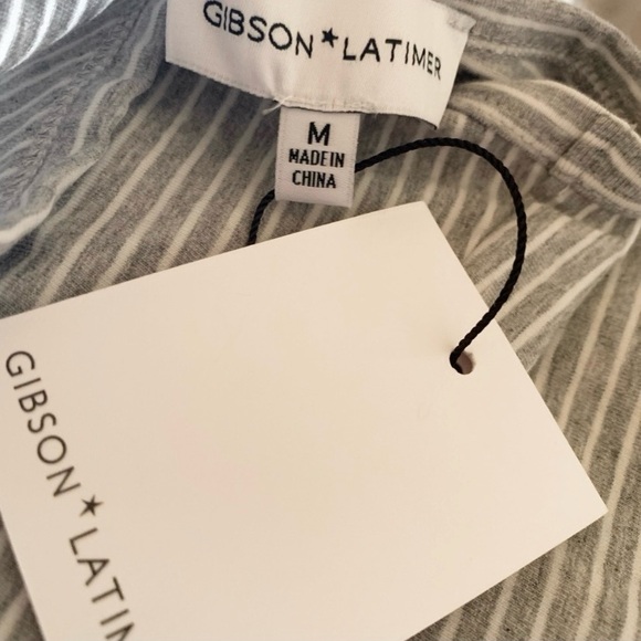 GIBSON LATIMER JERSEY KNIT STRIPE DRESS SIZE MEDIUM - Picture 5 of 7